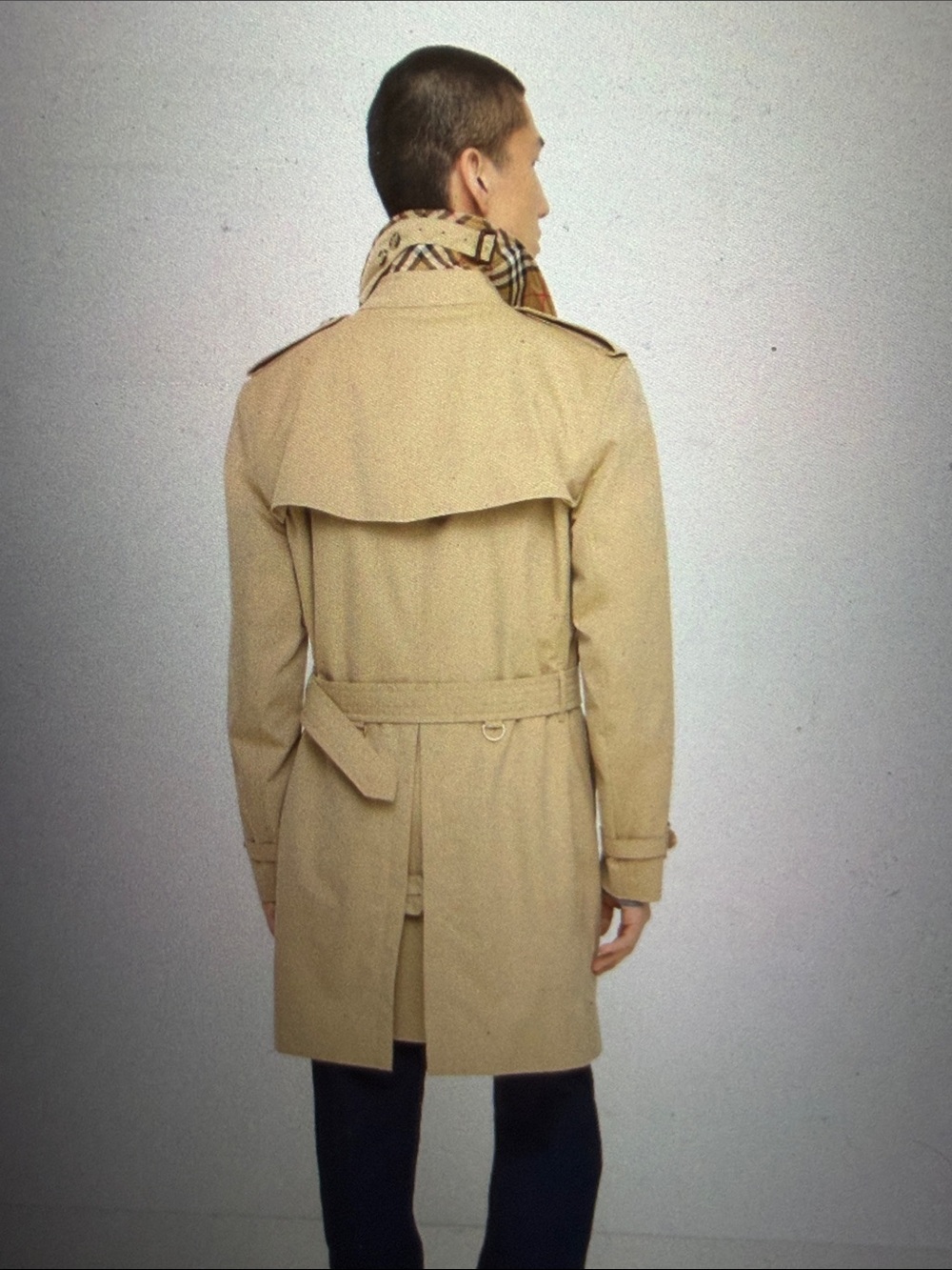 Burberry Taupe Double-Breasted Mid-length Kensington Trench Coat - Picture 9 of 10